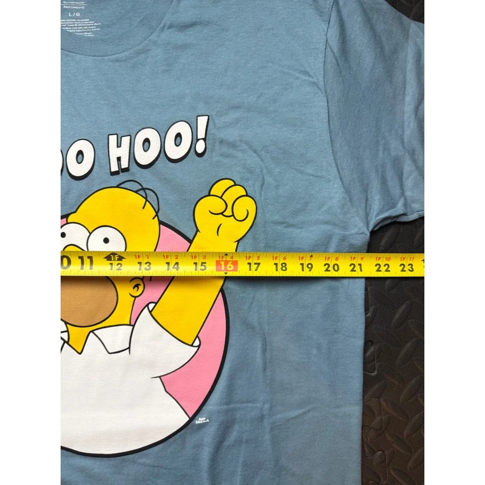 The Simpsons Homer Simpson Woo Hoo Graphic‎ T-Shirt Blue Mens Large Mad Engine